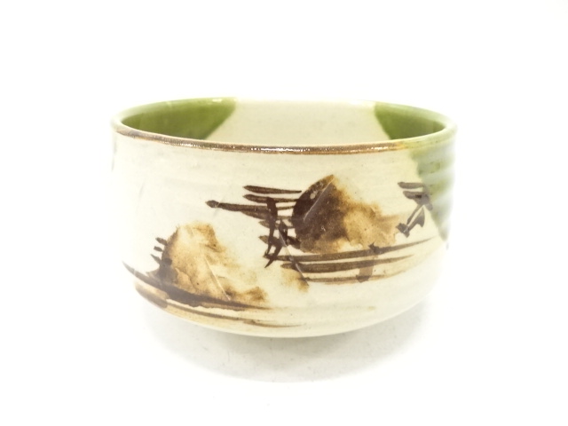 JAPANESE TEA CEREMONY / ORIBE TEA CHAWAN / ARTISAN WORK